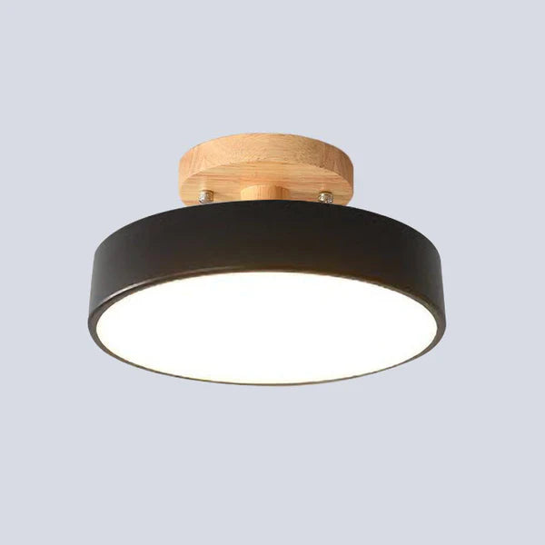LumoWood – Modern LED Ceiling Light with Wooden Accen