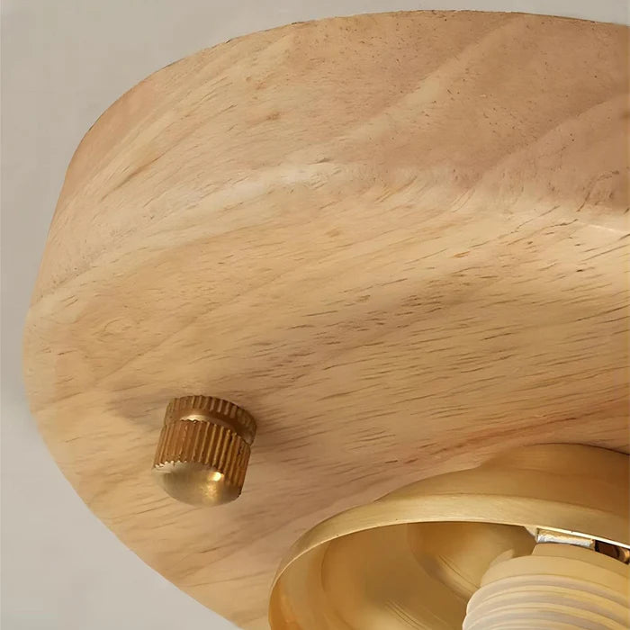 LumoPumpkin – Nordic Pumpkin Glass Ceiling Light with Wooden Base