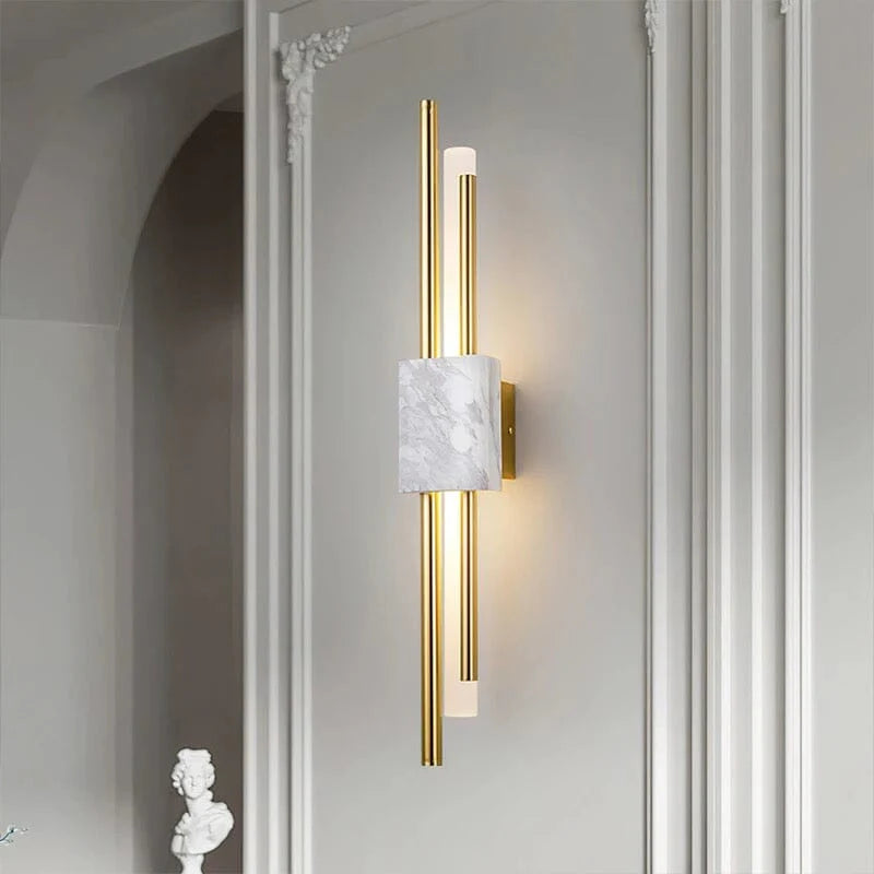 Liora – Modern Brass & Glass Wall Lamp