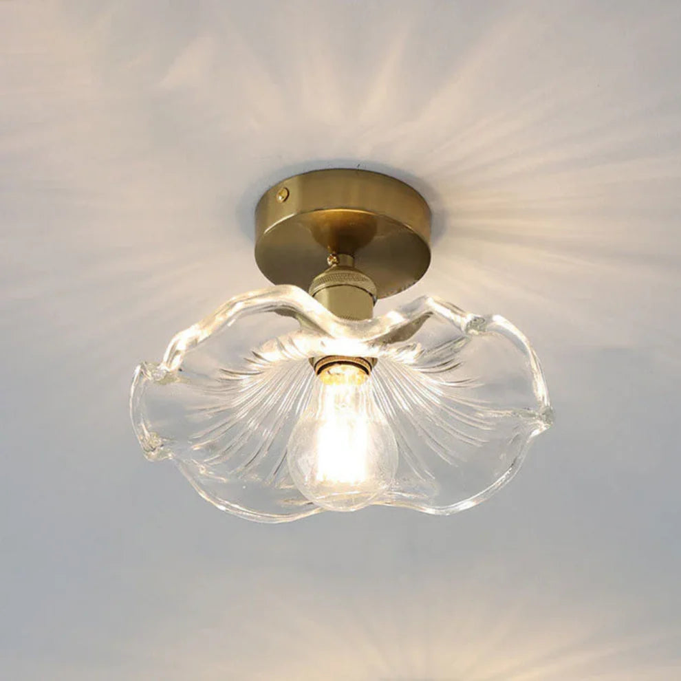 LumeaBloom – Elegant Hibiscus Glass Ceiling Light