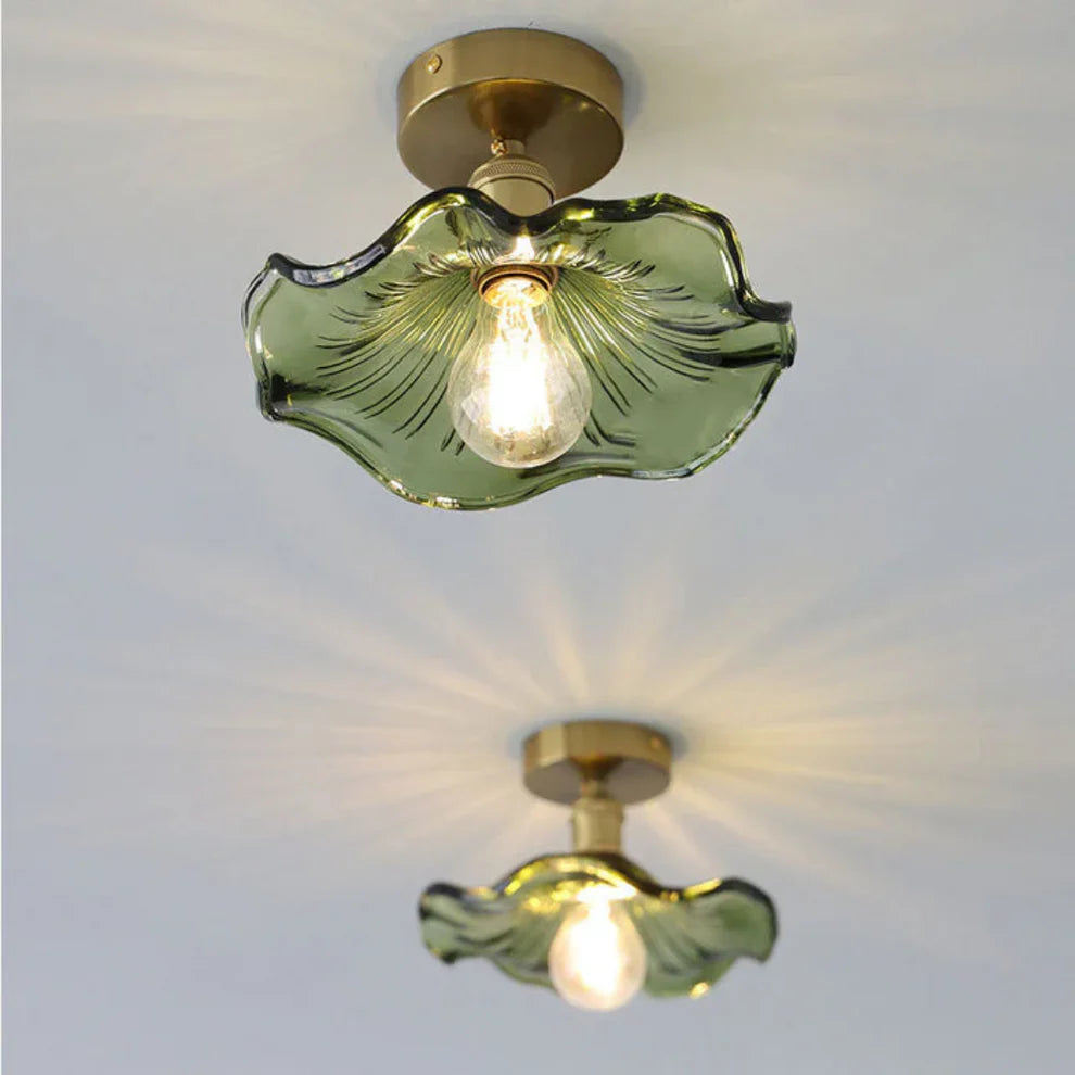 LumeaBloom – Elegant Hibiscus Glass Ceiling Light