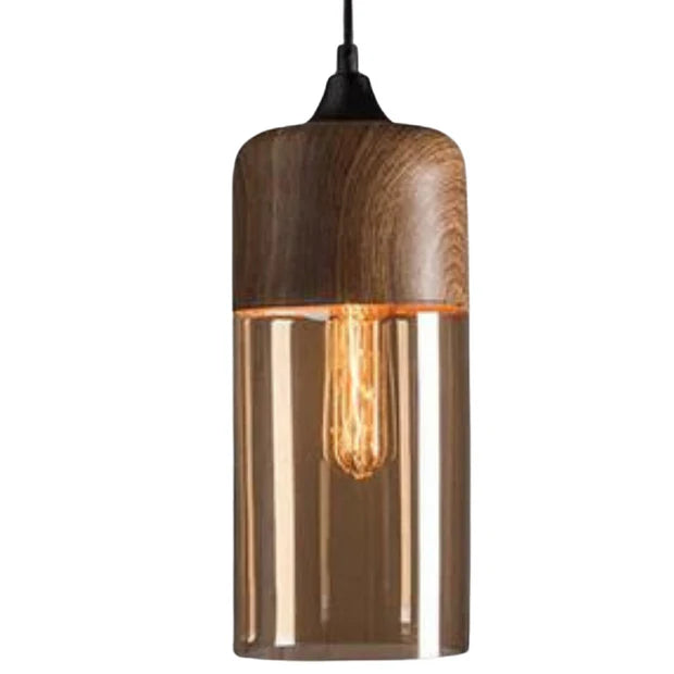 NordLuma – Scandinavian Wooden & Glass Pendant Light