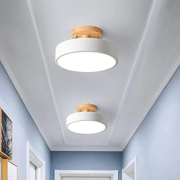 LumoWood – Modern LED Ceiling Light with Wooden Accen