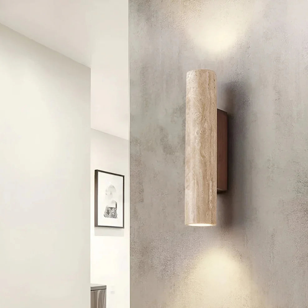 Travora – Wabi Sabi Travertine LED Wall Lamp