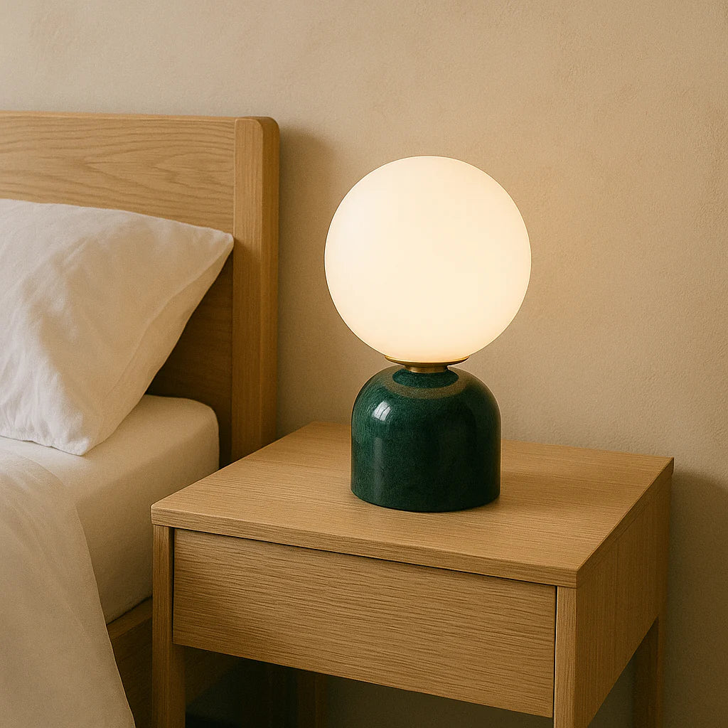 Lunara – Modern Marble Globe Table Lamp