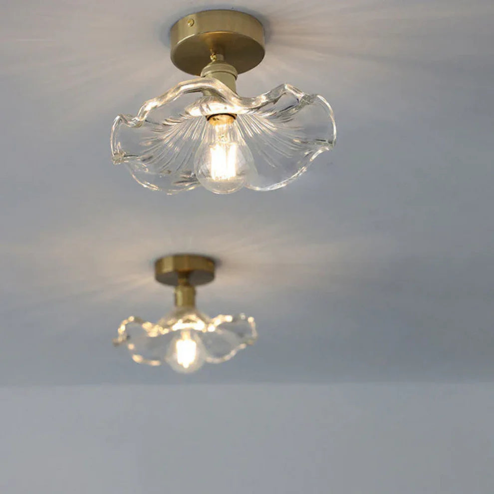 LumeaBloom – Elegant Hibiscus Glass Ceiling Light