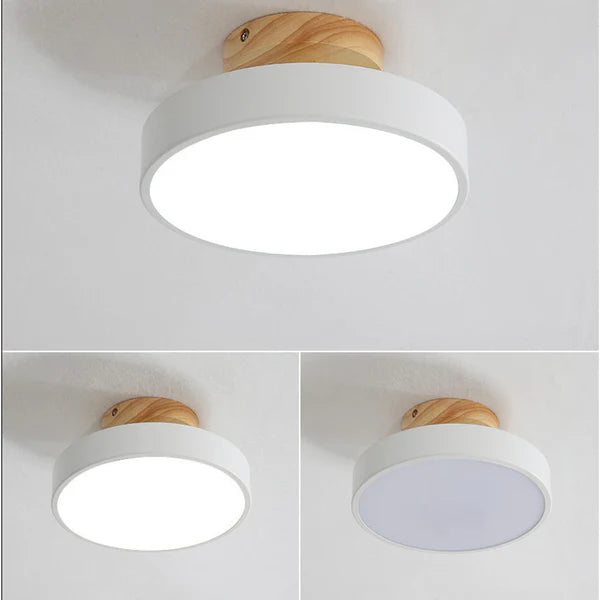 LumoWood – Modern LED Ceiling Light with Wooden Accen