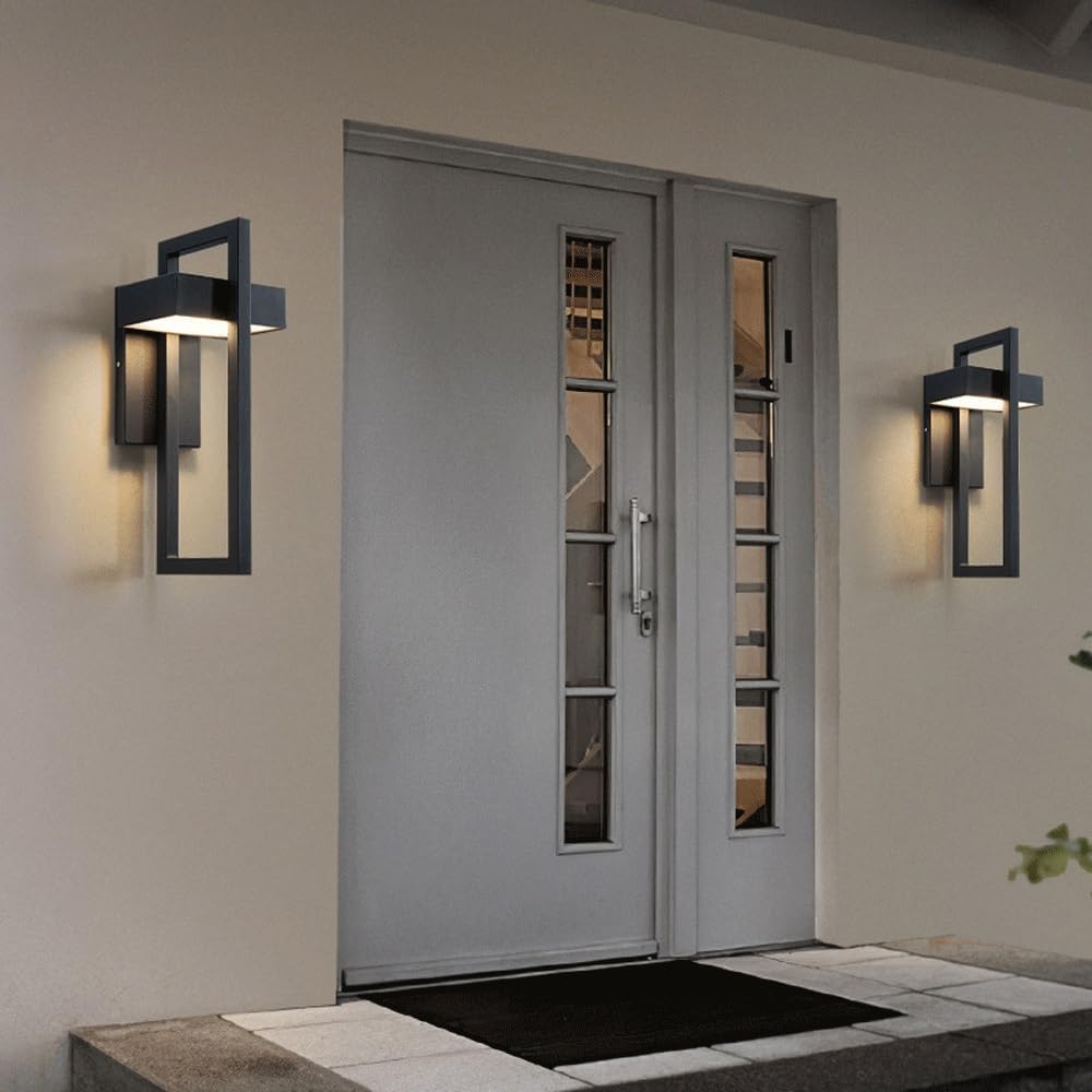 Ardena – Modern Minimalist LED Outdoor Wall Lamp (Waterproof IP65, Black)