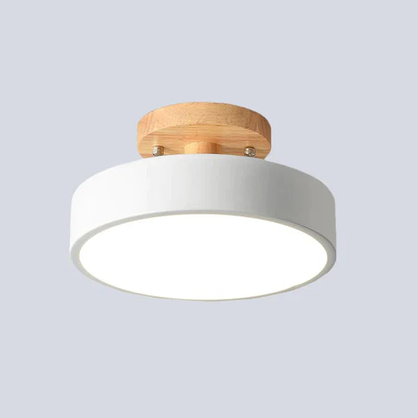 LumoWood – Modern LED Ceiling Light with Wooden Accen