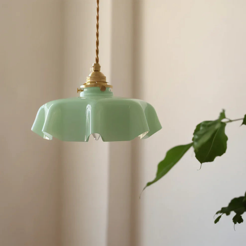Floralis – Retro Wavy Glass Pendant Light