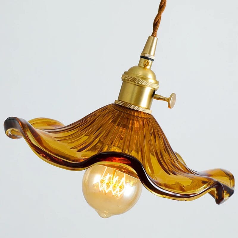 Aurelia – Elegant Glass Pendant Light with Brass Detail