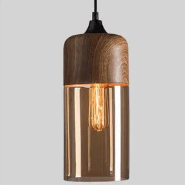NordLuma – Scandinavian Wooden & Glass Pendant Light