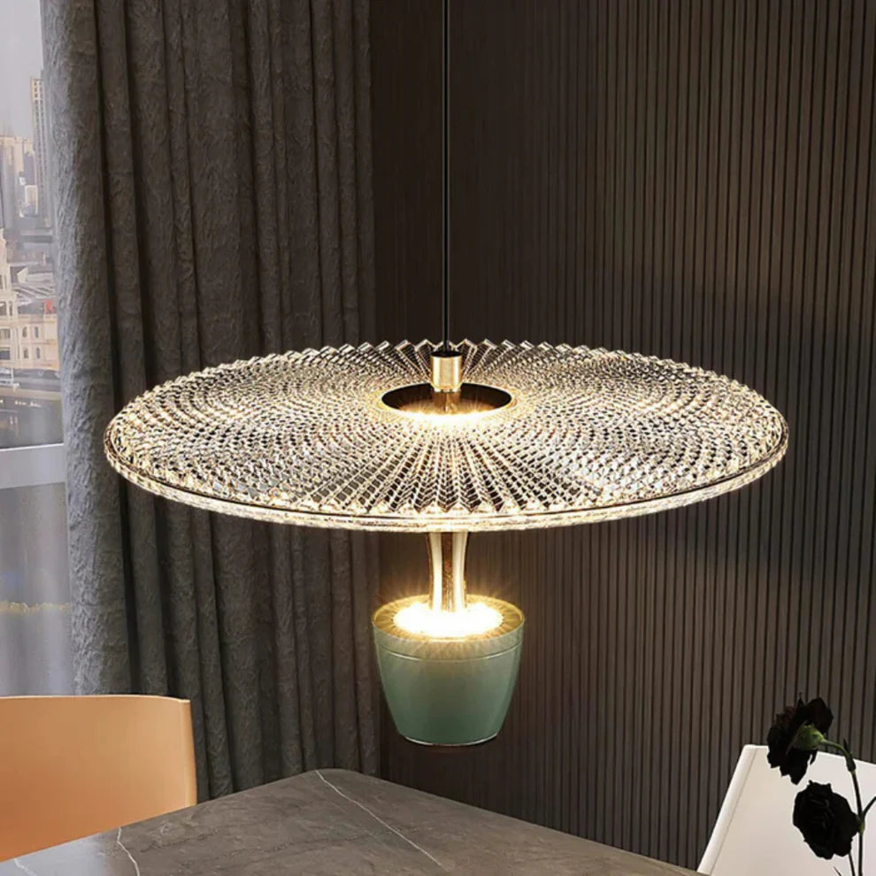 Lunaris – Modern Crystal Glass LED Pendant Light