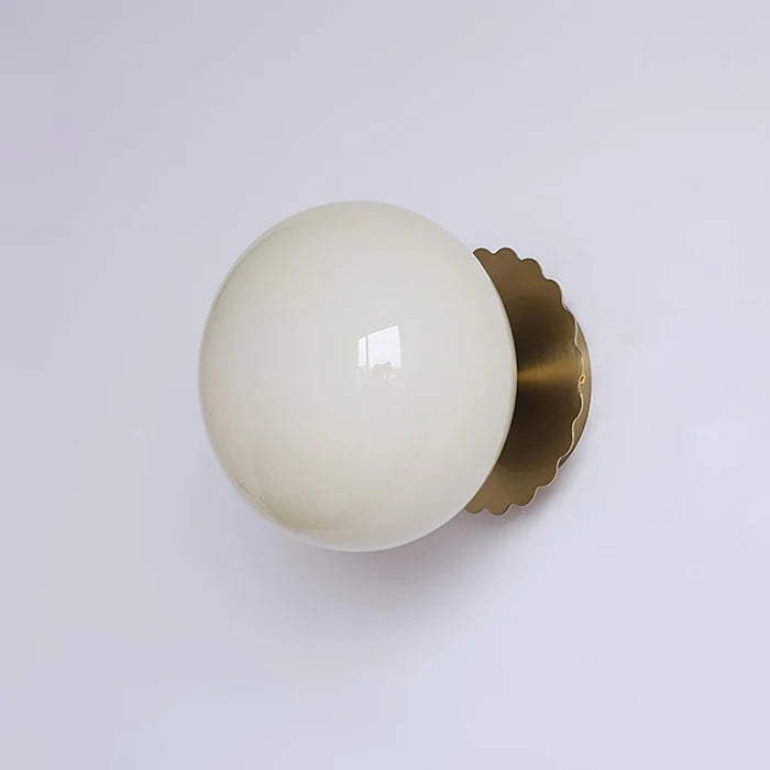 LumoPuff – Modern Glass Wall Lamp with Metal Base