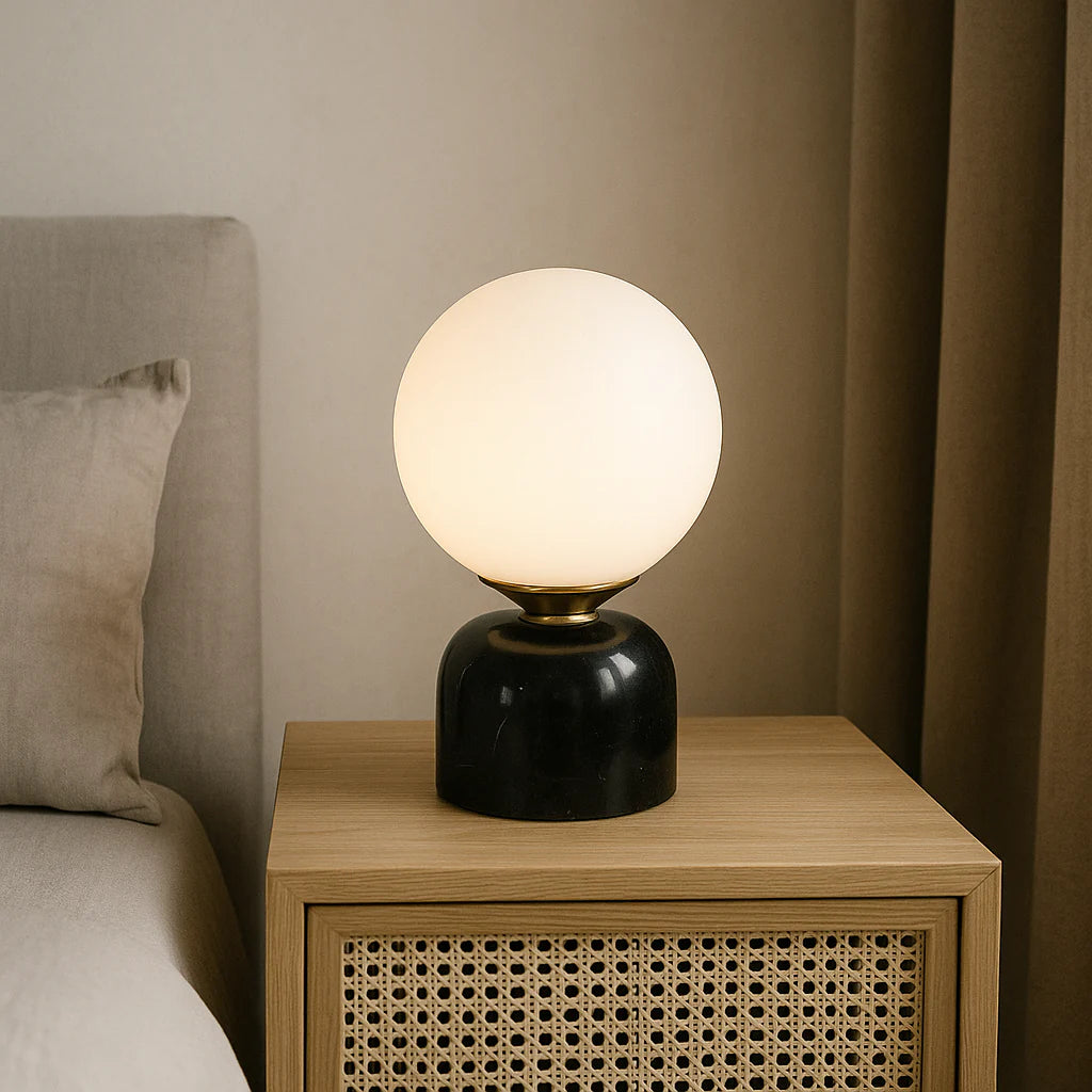 Lunara – Modern Marble Globe Table Lamp