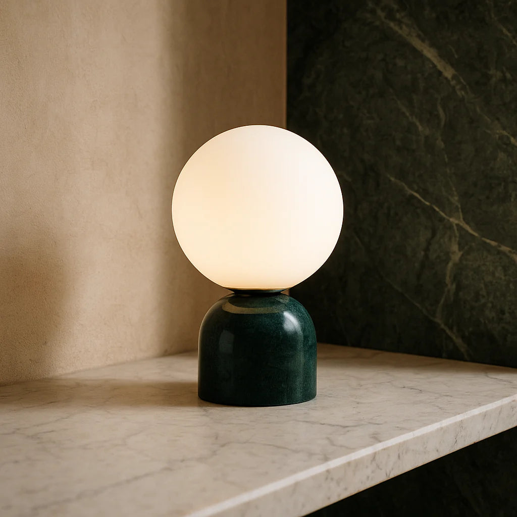 Lunara – Modern Marble Globe Table Lamp