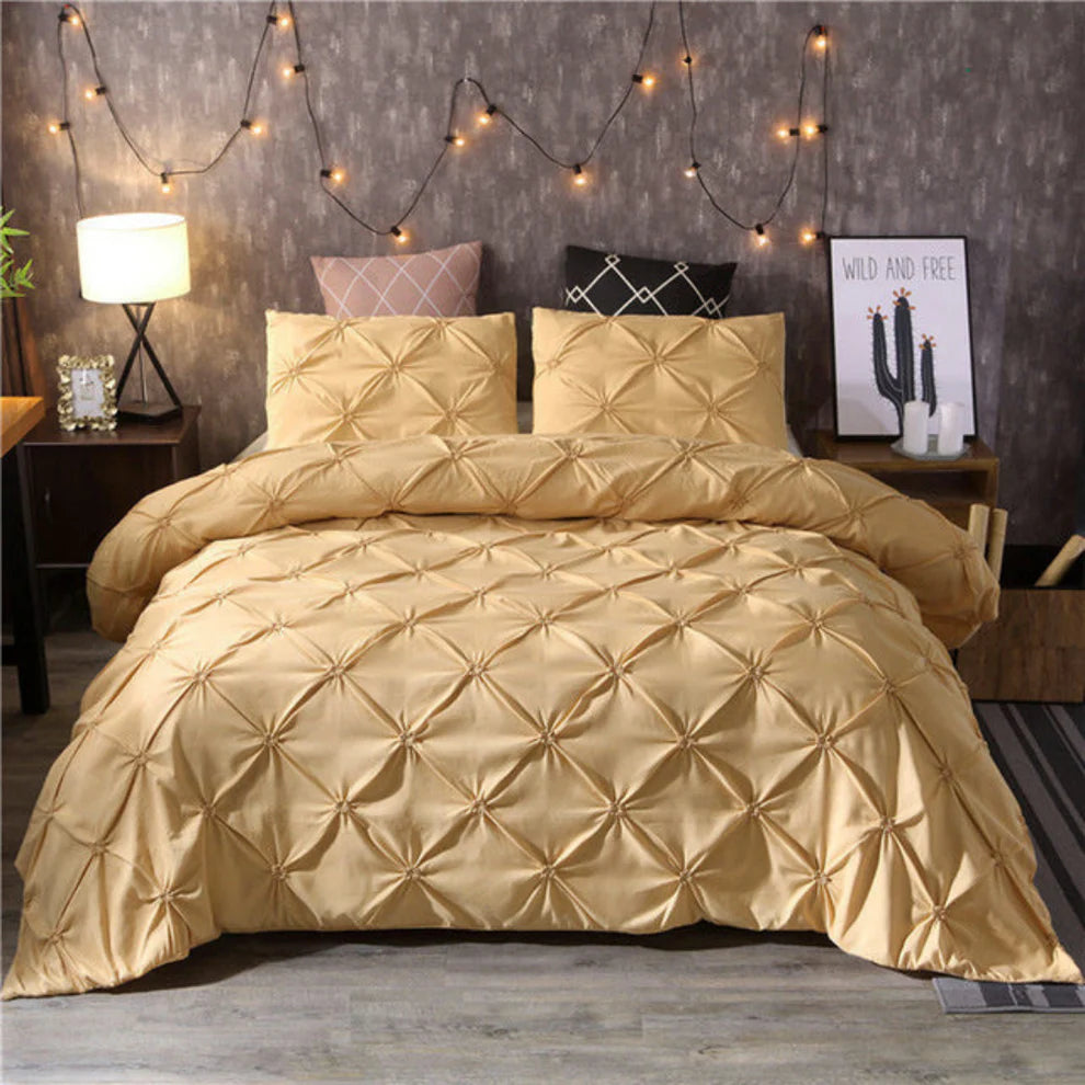 Velvessa – Luxury Pintuck Cotton Duvet Cover Set
