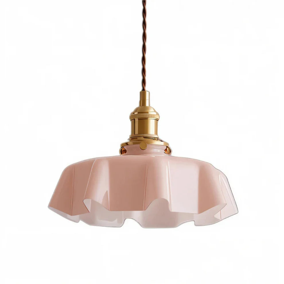 Floralis – Retro Wavy Glass Pendant Light