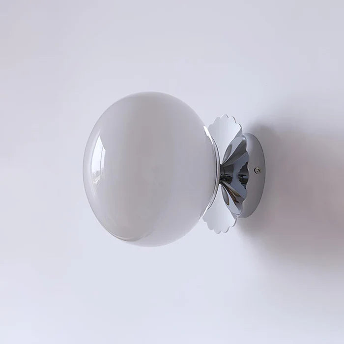 LumoPuff – Modern Glass Wall Lamp with Metal Base