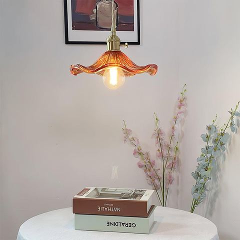 Aurelia – Elegant Glass Pendant Light with Brass Detail