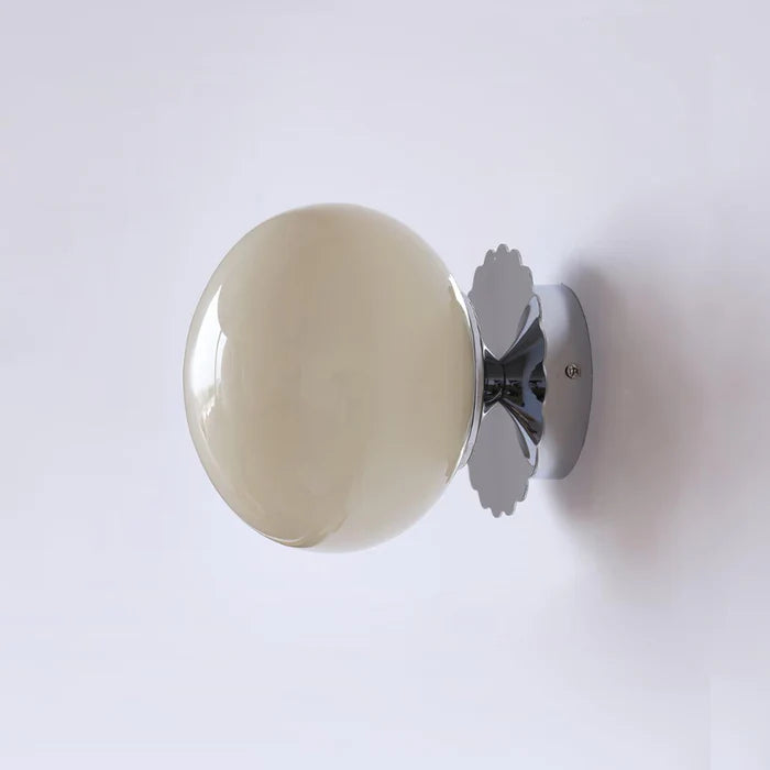 LumoPuff – Modern Glass Wall Lamp with Metal Base