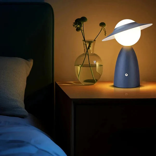 LumoHat – Cordless Table Lamp with Wireless Charging & Warm LED Light