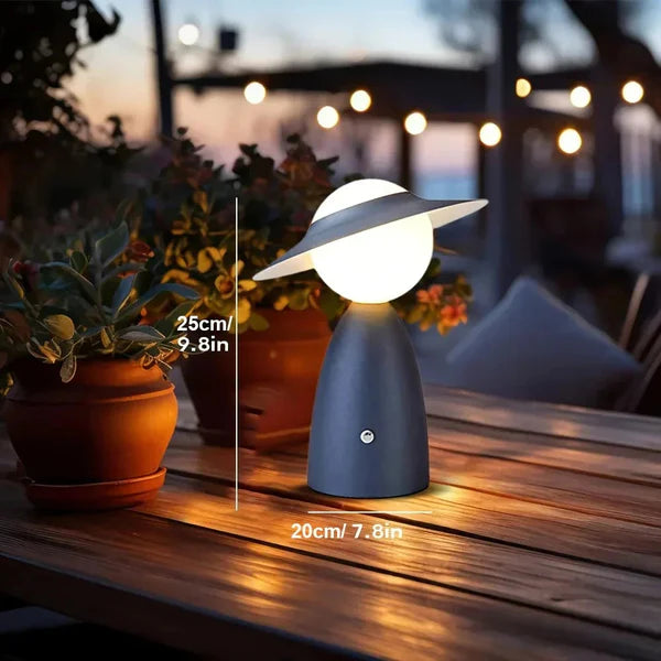 LumoHat – Cordless Table Lamp with Wireless Charging & Warm LED Light