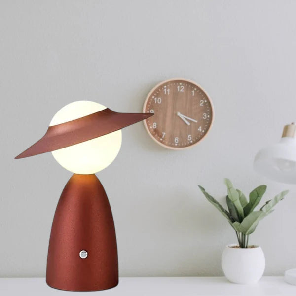 LumoHat – Cordless Table Lamp with Wireless Charging & Warm LED Light