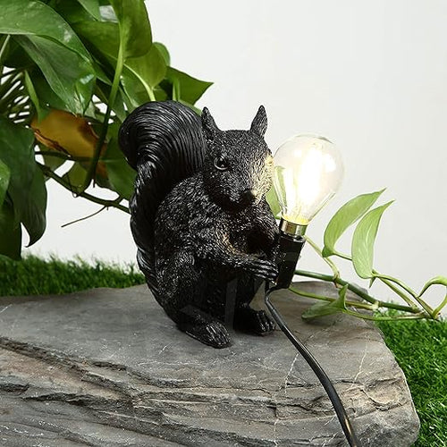 LumoSquirrel – Cute Resin LED Table Lamp for Kids Bedroom