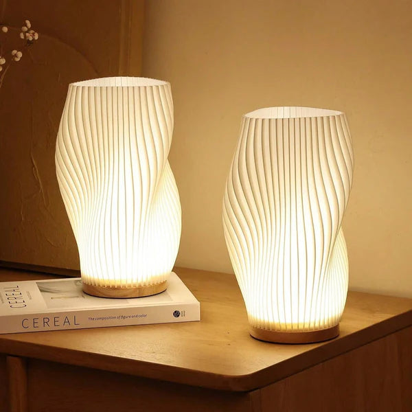 Wavea – Modern Dimmable USB Table Lamp with Wave Design