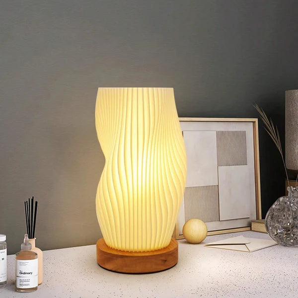Wavea – Modern Dimmable USB Table Lamp with Wave Design