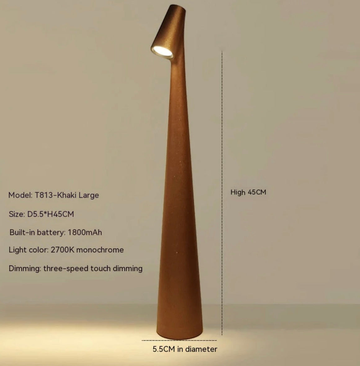 Liora – Wireless LED Table Lamp | Adjustable Brightness