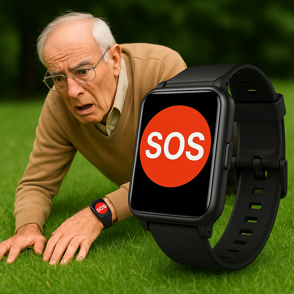 4G Senior Fall Detection Smartwatch with GPS & SOS Alerts – Bricodil BCD74299