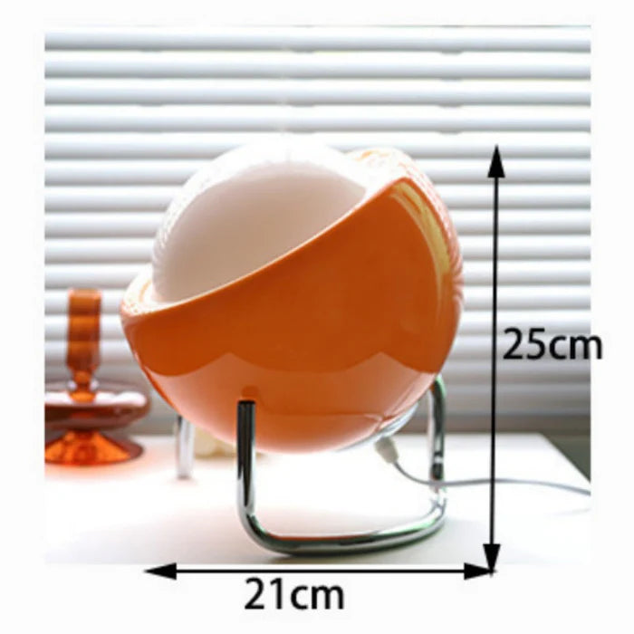 Solari – Retro Bauhaus Mushroom Table Lamp in Glass