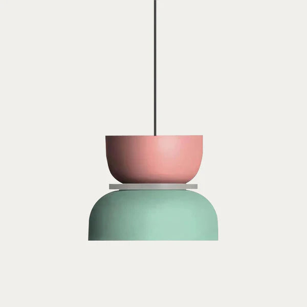 Lucie – Scandinavian Pendant Light with Color-Block Design