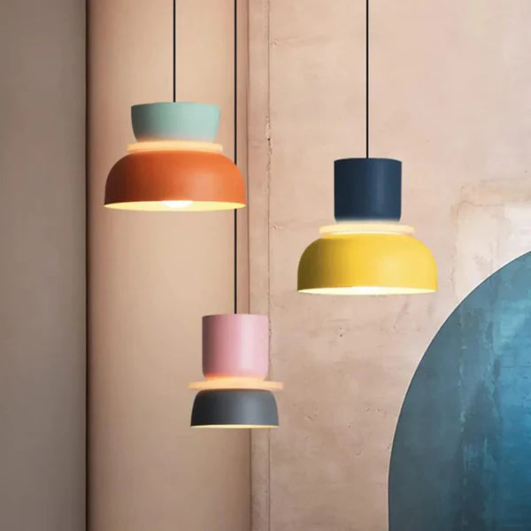 Lucie – Scandinavian Pendant Light with Color-Block Design