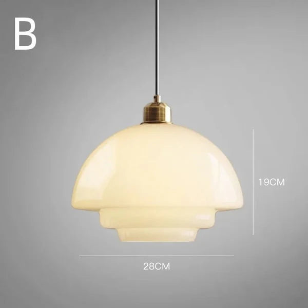 Lunara Glow – Mid-Century Glass Pendant Light