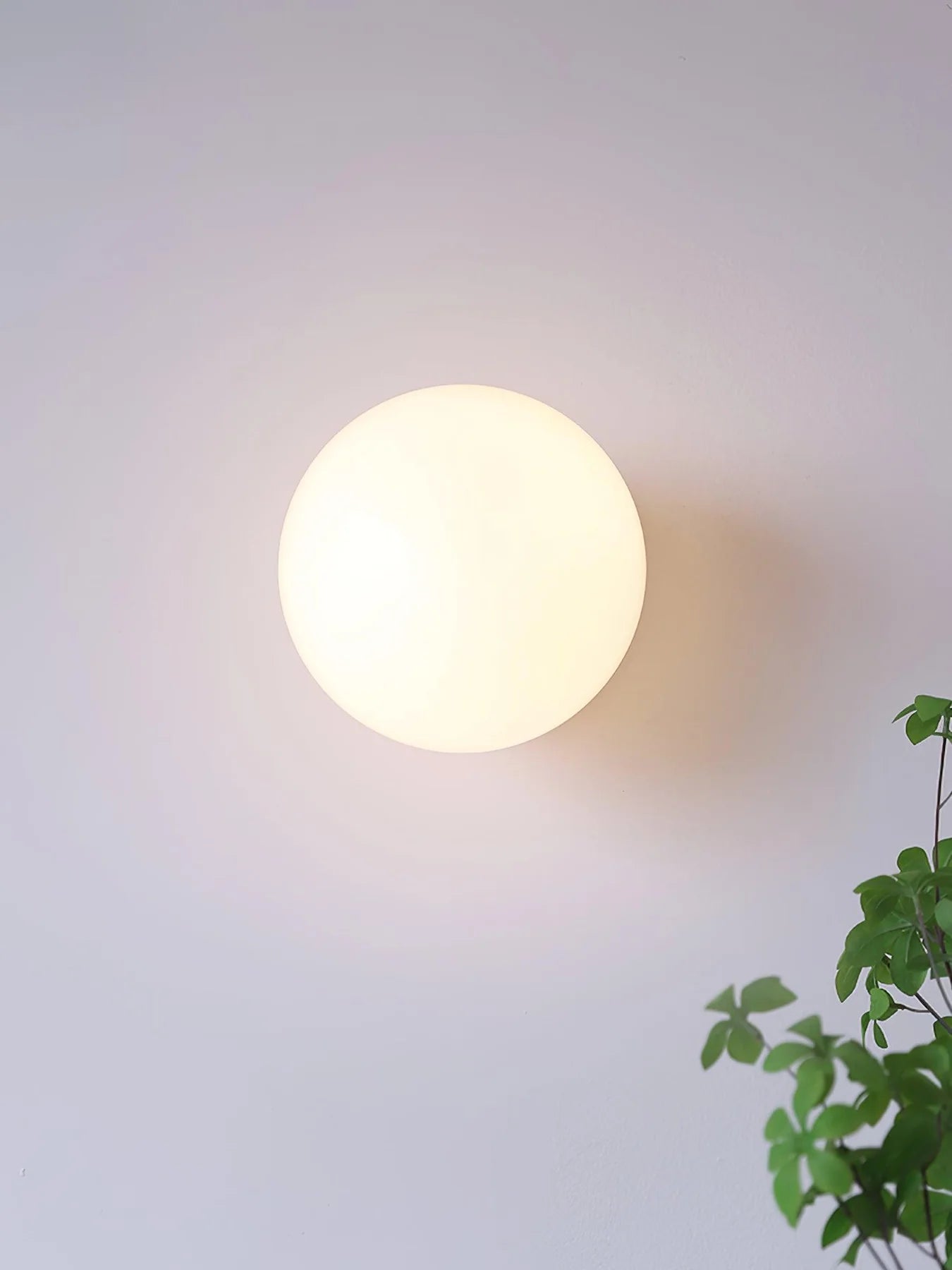LumoPuff – Modern Glass Wall Lamp with Metal Base