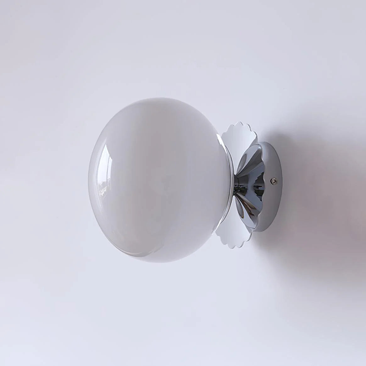 LumoPuff – Modern Glass Wall Lamp with Metal Base