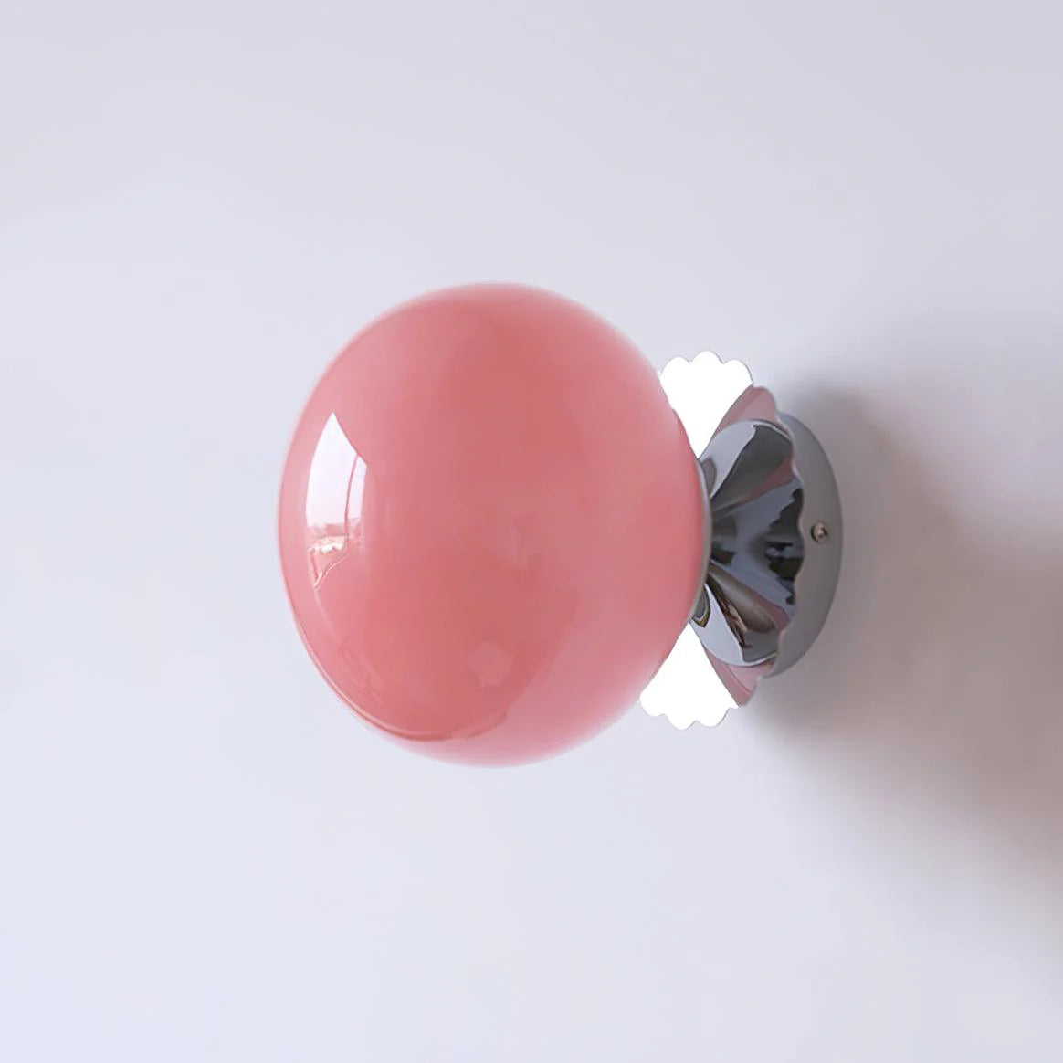 LumoPuff – Modern Glass Wall Lamp with Metal Base