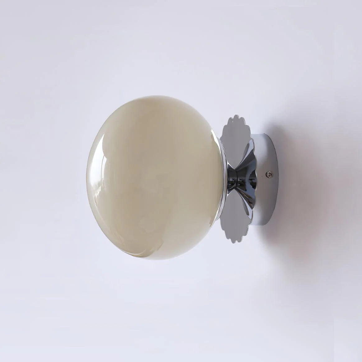 LumoPuff – Modern Glass Wall Lamp with Metal Base