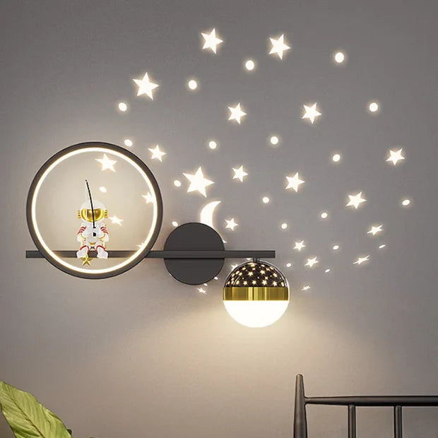 StarryMoon – Children’s LED Wall Lamp with Star & Moon Design