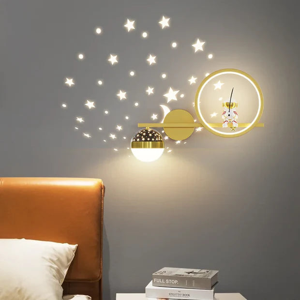 StarryMoon – Children’s LED Wall Lamp with Star & Moon Design