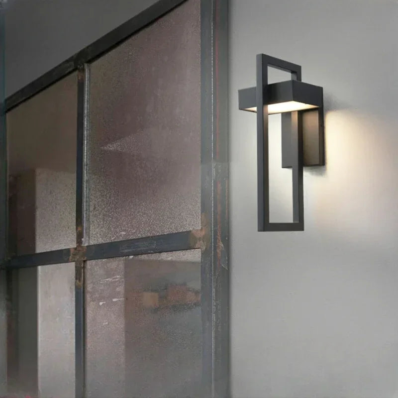 Ardena – Modern Minimalist LED Outdoor Wall Lamp (Waterproof IP65, Black)