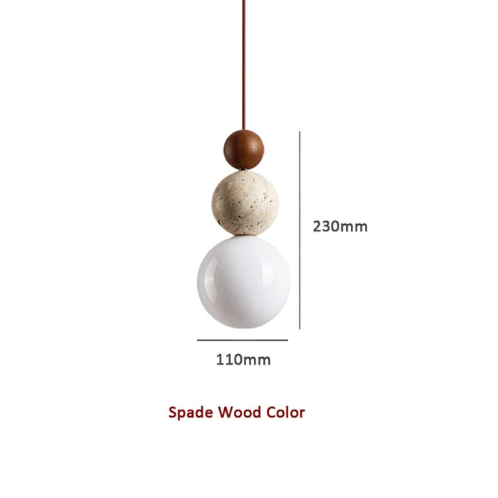 TerraGlow – Modern Travertine & Glass Pendant Lamp