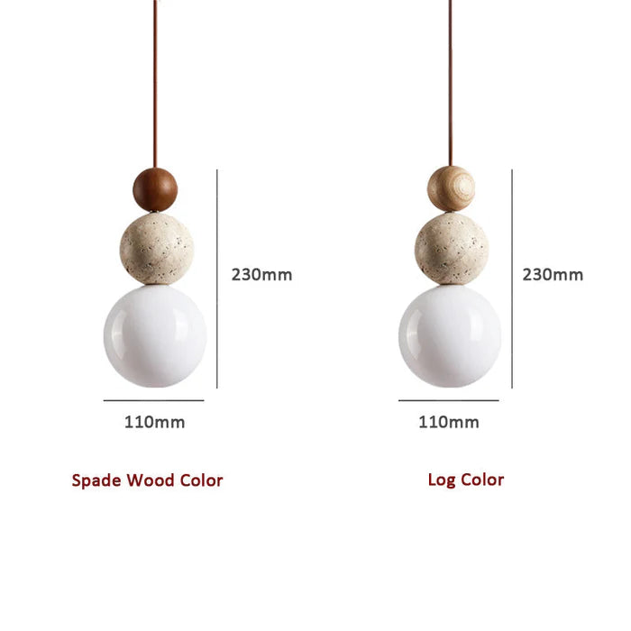 TerraGlow – Modern Travertine & Glass Pendant Lamp