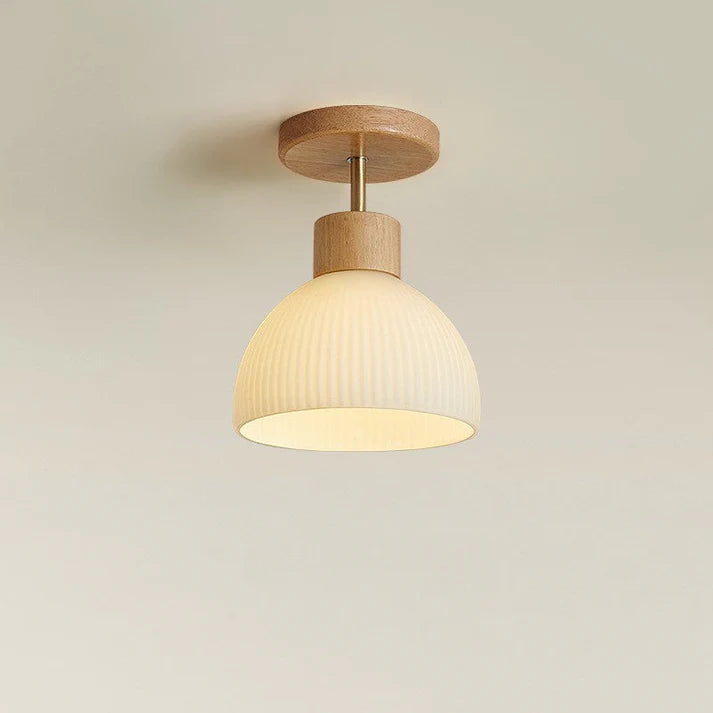 Nordiva – Nordic Wood & Glass Ceiling Light