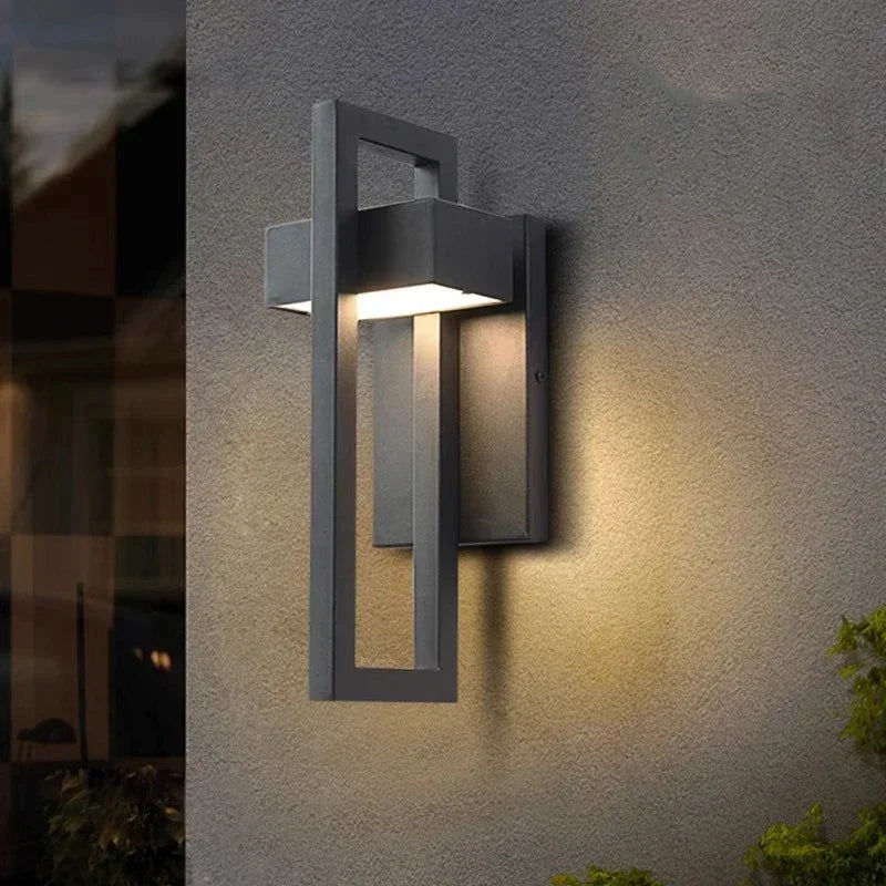 Ardena – Modern Minimalist LED Outdoor Wall Lamp (Waterproof IP65, Black)