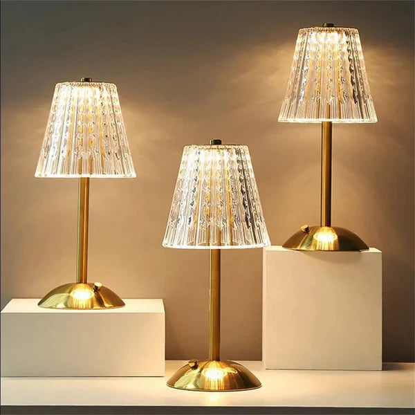 LumiAura – Touch-Activated Crystal LED Table Lamp