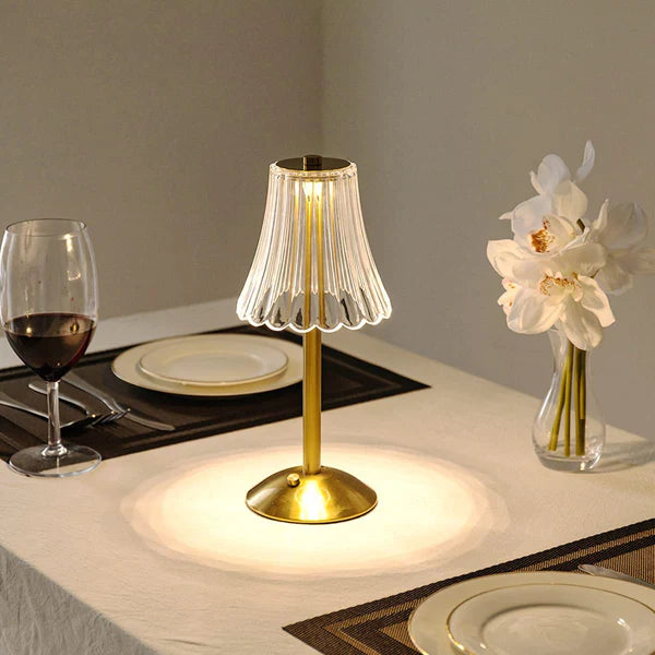 LumiAura – Touch-Activated Crystal LED Table Lamp